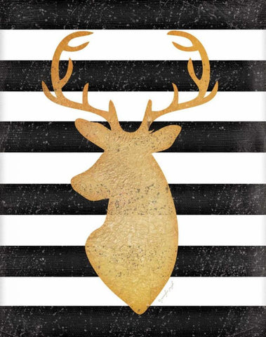 Deer II Black Ornate Wood Framed Art Print with Double Matting by Pugh, Jennifer