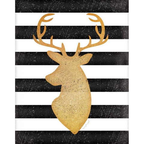 Deer II Black Modern Wood Framed Art Print by Pugh, Jennifer