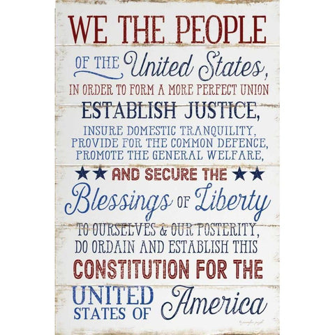 We the People Black Modern Wood Framed Art Print with Double Matting by Pugh, Jennifer