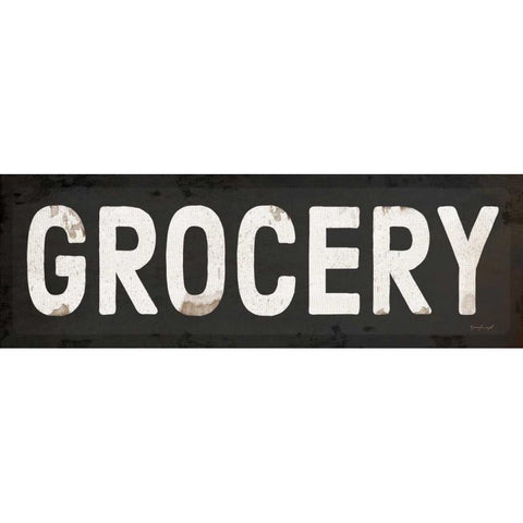 Grocery Black Modern Wood Framed Art Print with Double Matting by Pugh, Jennifer