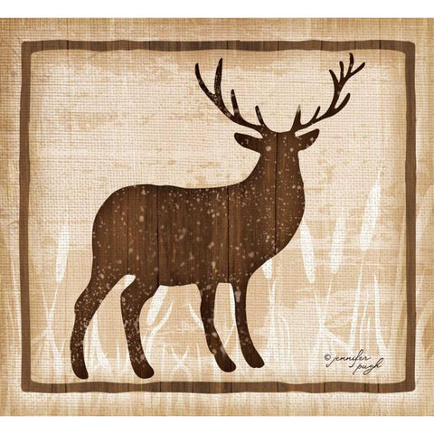 Elk Gold Ornate Wood Framed Art Print with Double Matting by Pugh, Jennifer