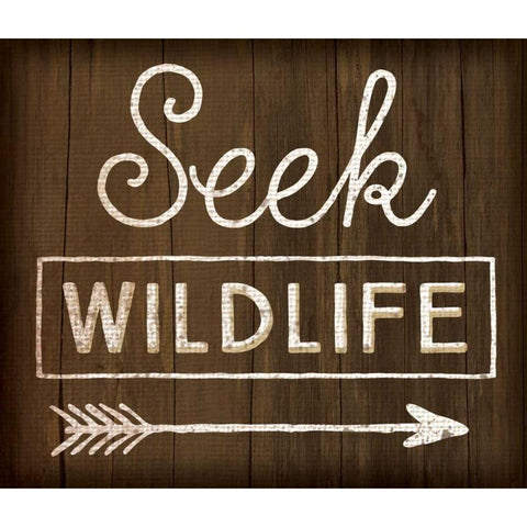 Seek Wildlife Black Modern Wood Framed Art Print by Pugh, Jennifer