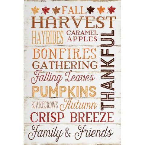 Fall Harvest Black Modern Wood Framed Art Print with Double Matting by Pugh, Jennifer