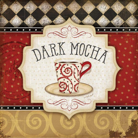 Dark Mocha Black Ornate Wood Framed Art Print with Double Matting by Pugh, Jennifer