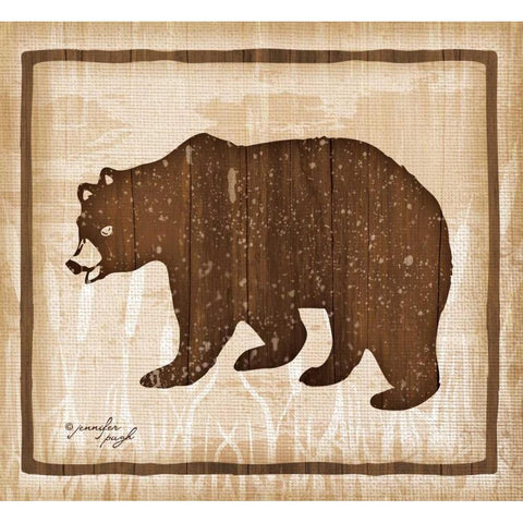 Bear White Modern Wood Framed Art Print by Pugh, Jennifer