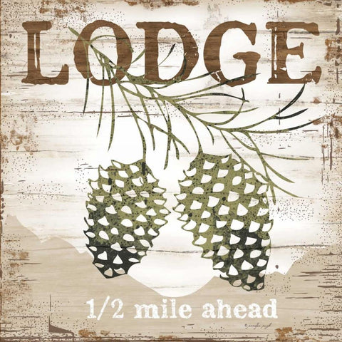 Lodge White Modern Wood Framed Art Print by Pugh, Jennifer