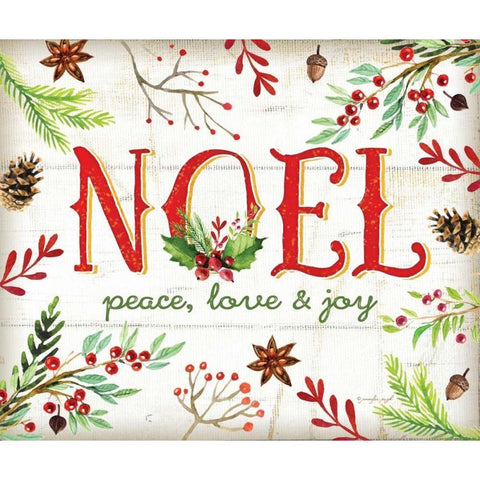 Noel White Modern Wood Framed Art Print by Pugh, Jennifer