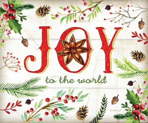 Joy Black Ornate Wood Framed Art Print with Double Matting by Pugh, Jennifer