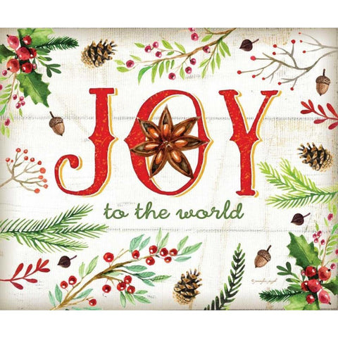 Joy Black Modern Wood Framed Art Print with Double Matting by Pugh, Jennifer