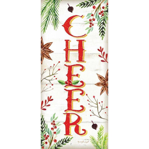 Cheer Gold Ornate Wood Framed Art Print with Double Matting by Pugh, Jennifer