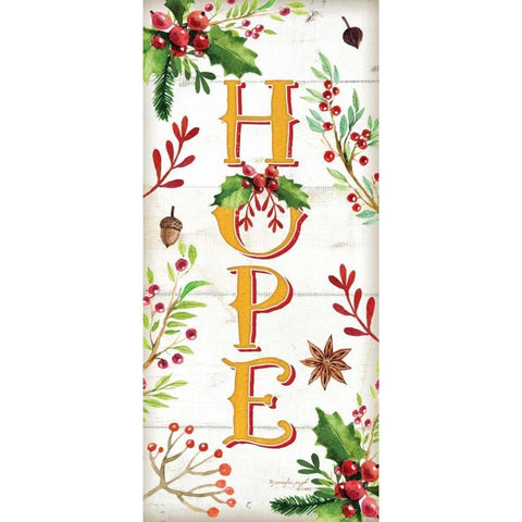 Hope White Modern Wood Framed Art Print by Pugh, Jennifer