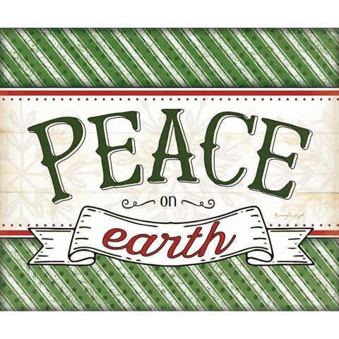 Peace on Earth White Modern Wood Framed Art Print by Pugh, Jennifer