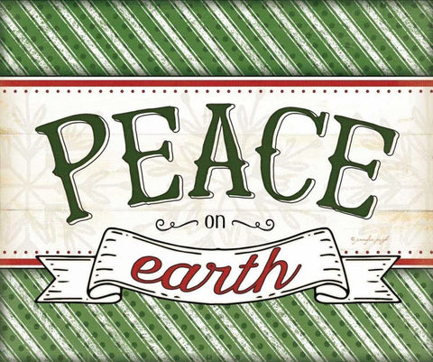 Peace on Earth Black Ornate Wood Framed Art Print with Double Matting by Pugh, Jennifer