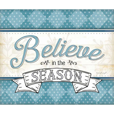 Believe in the Season Black Modern Wood Framed Art Print with Double Matting by Pugh, Jennifer