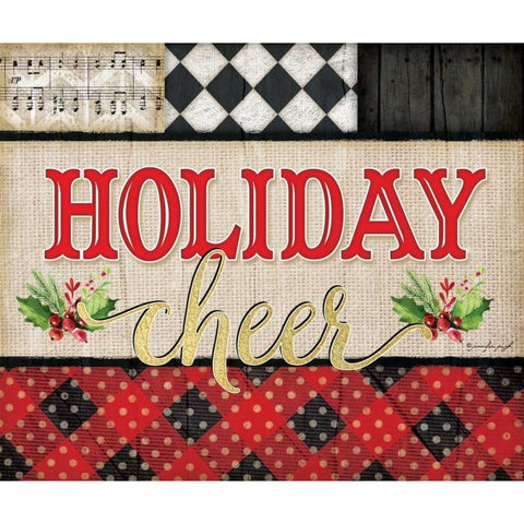 Holiday Cheer White Modern Wood Framed Art Print by Pugh, Jennifer