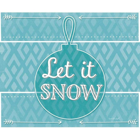 Let It Snow Black Modern Wood Framed Art Print by Pugh, Jennifer