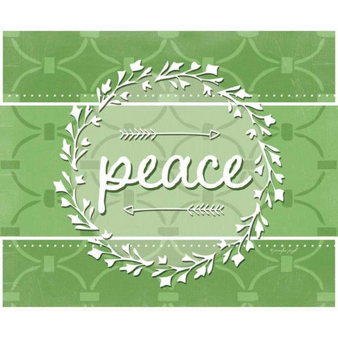 Peace White Modern Wood Framed Art Print by Pugh, Jennifer