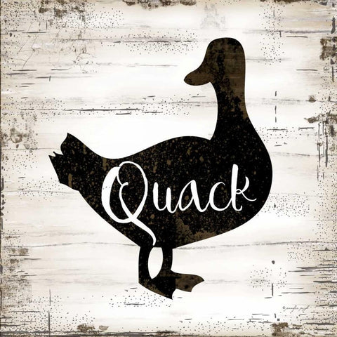 Farmhouse Duck White Modern Wood Framed Art Print by Pugh, Jennifer