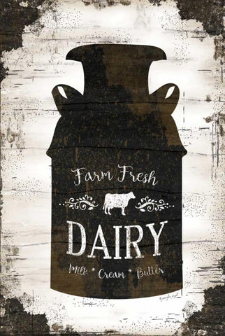 Farmhouse Milk Can White Modern Wood Framed Art Print with Double Matting by Pugh, Jennifer