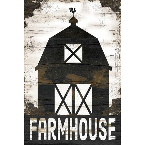 Farmhouse Barn White Modern Wood Framed Art Print by Pugh, Jennifer