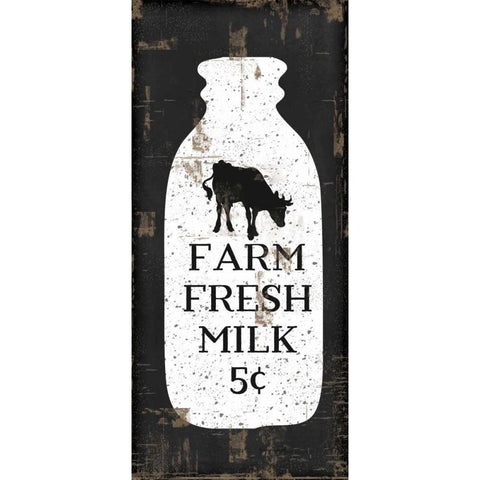 Farmhouse Milk Bottle White Modern Wood Framed Art Print by Pugh, Jennifer