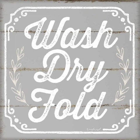 Wash, Dry, Fold III Black Ornate Wood Framed Art Print with Double Matting by Pugh, Jennifer