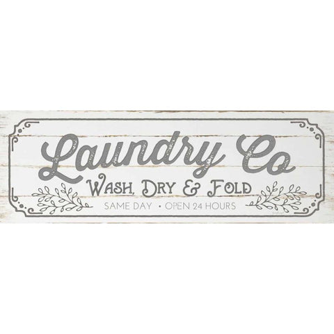 Laundry Co - Gray Gold Ornate Wood Framed Art Print with Double Matting by Pugh, Jennifer