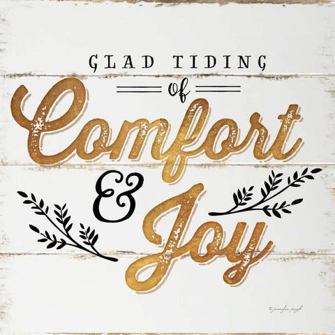 Comfort and Joy Black Ornate Wood Framed Art Print with Double Matting by Pugh, Jennifer