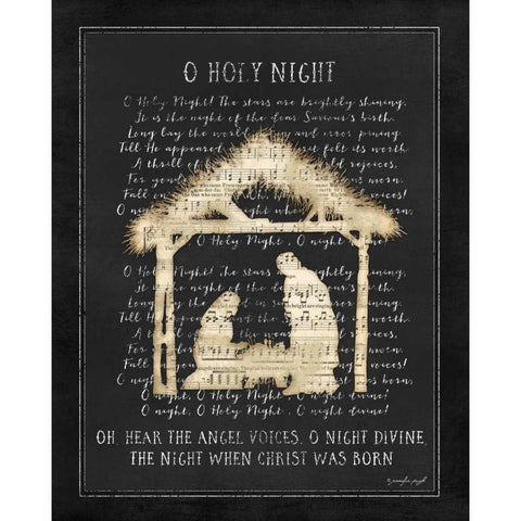 O Holy Night I White Modern Wood Framed Art Print by Pugh, Jennifer