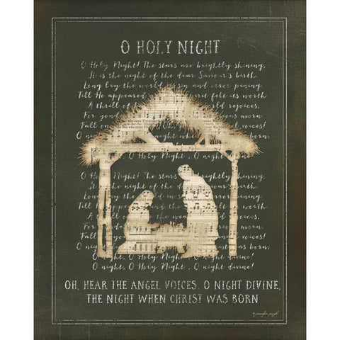 O Holy Night II Black Modern Wood Framed Art Print with Double Matting by Pugh, Jennifer