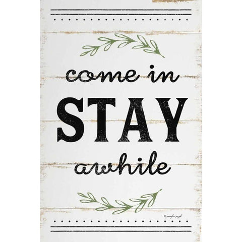 Come In, Stay Awhile II Gold Ornate Wood Framed Art Print with Double Matting by Pugh, Jennifer