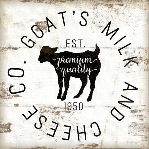 Goats Milk and Cheese Co. Black Ornate Wood Framed Art Print with Double Matting by Pugh, Jennifer