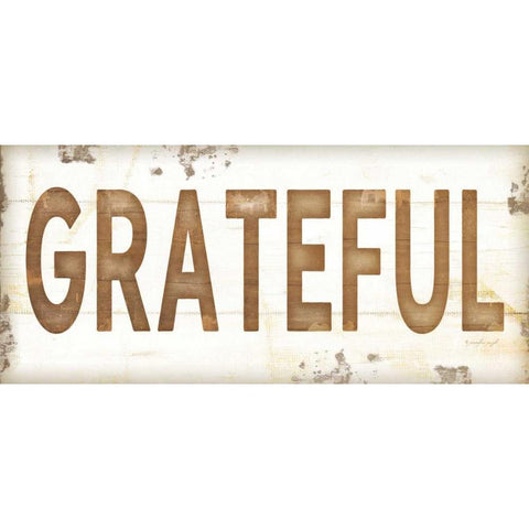 Grateful Black Modern Wood Framed Art Print with Double Matting by Pugh, Jennifer