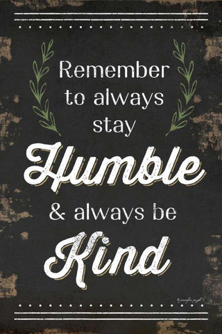 Humble and Kind Black Ornate Wood Framed Art Print with Double Matting by Pugh, Jennifer