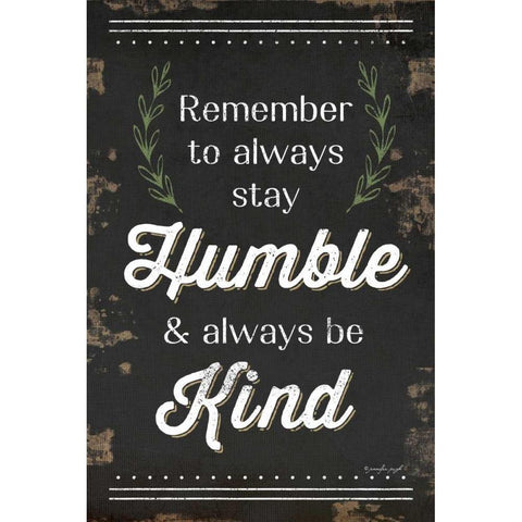Humble and Kind Gold Ornate Wood Framed Art Print with Double Matting by Pugh, Jennifer