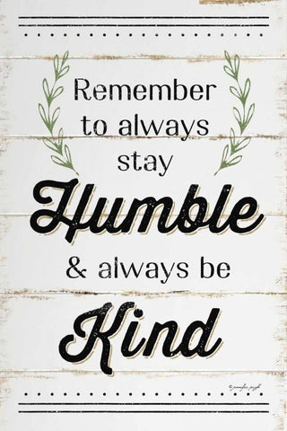 Humble and Kind II Black Ornate Wood Framed Art Print with Double Matting by Pugh, Jennifer