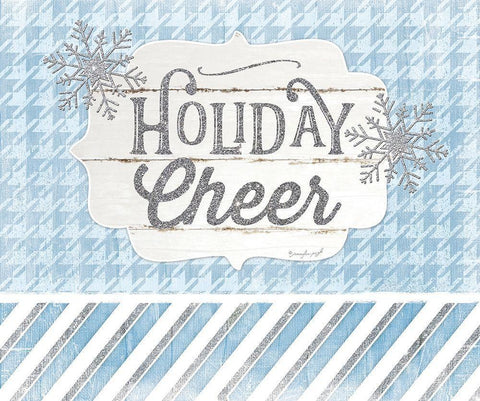 Holiday Cheer White Modern Wood Framed Art Print with Double Matting by Pugh, Jennifer