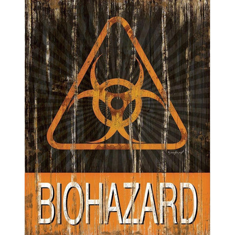 Biohazard Gold Ornate Wood Framed Art Print with Double Matting by Pugh, Jennifer