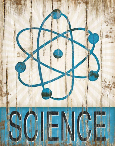 Science White Modern Wood Framed Art Print with Double Matting by Pugh, Jennifer