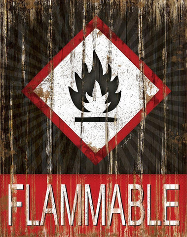 Flammable White Modern Wood Framed Art Print with Double Matting by Pugh, Jennifer