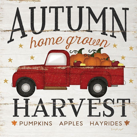 Autumn Harvest Black Modern Wood Framed Art Print with Double Matting by Pugh, Jennifer