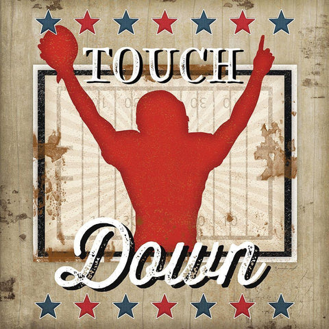 Football IV Gold Ornate Wood Framed Art Print with Double Matting by Pugh, Jennifer