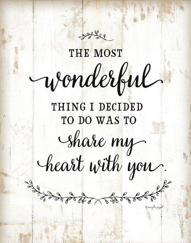 The Most Wonderful Things White Modern Wood Framed Art Print with Double Matting by Pugh, Jennifer