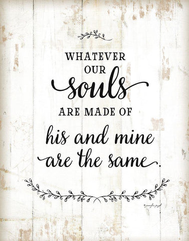 Whatever Our Souls Are Made Of White Modern Wood Framed Art Print with Double Matting by Pugh, Jennifer