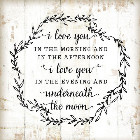 I Love You in the Morning Black Ornate Wood Framed Art Print with Double Matting by Pugh, Jennifer