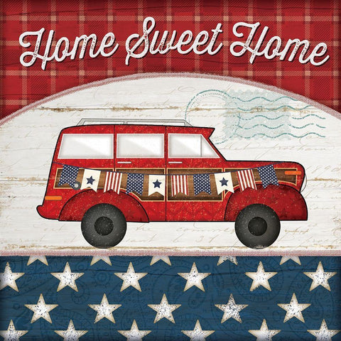 Home Sweet Home Black Ornate Wood Framed Art Print with Double Matting by Pugh, Jennifer