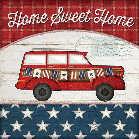 Home Sweet Home White Modern Wood Framed Art Print by Pugh, Jennifer