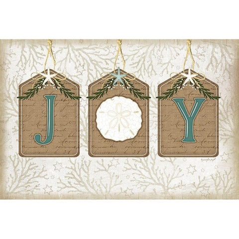Coastal Christmas Joy II Gold Ornate Wood Framed Art Print with Double Matting by Pugh, Jennifer