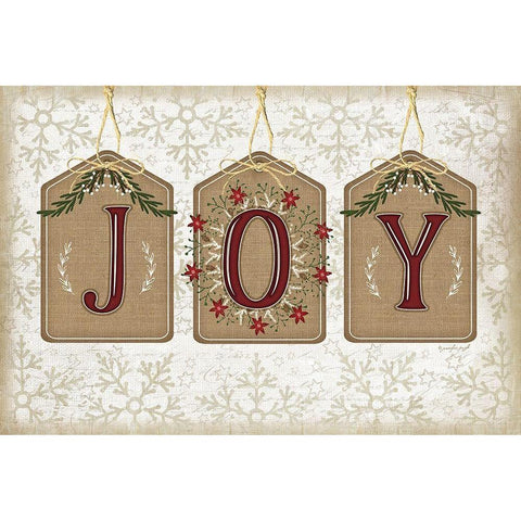 Joy Black Modern Wood Framed Art Print with Double Matting by Pugh, Jennifer