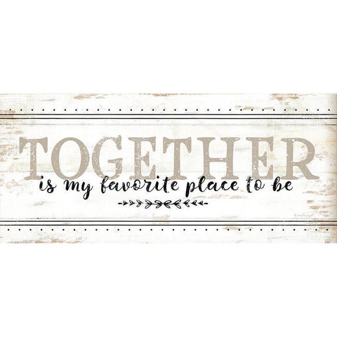 Together is My Favorite Gold Ornate Wood Framed Art Print with Double Matting by Pugh, Jennifer